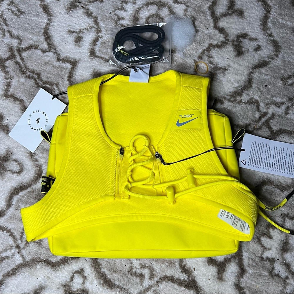 “OFF-WHITE x Nike Women's NRG X
Cross Bib”Optic Yellow-women XS - Picture 2 of 7